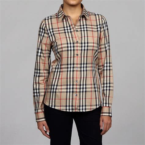 burberry shirt for ladies|burberry plaid shirt women's.